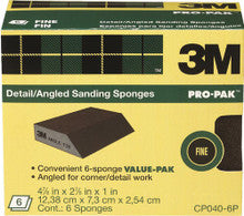 3M CP040-6P Angled Sanding Sponge Fine 6-Pk