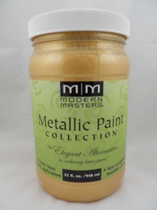 MODERN MASTERS Metallic Paint # 658 Semi Opaque Gold Rush/6oz.