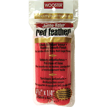 WOOSTER RR311 4-1/2" JUMBO-KOTER RED FEATHER MINI ROLLER COVER 2PK