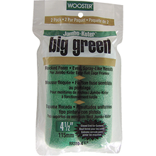 WOOSTER RR310 4-1/2" JUMBO-KOTER BIG GREEN MINI ROLLER COVER 2PK