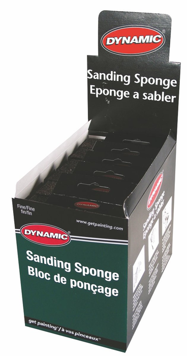 Dynamic AG572604 Fine/Fine Sanding Sponge, Carded, 12-PACK