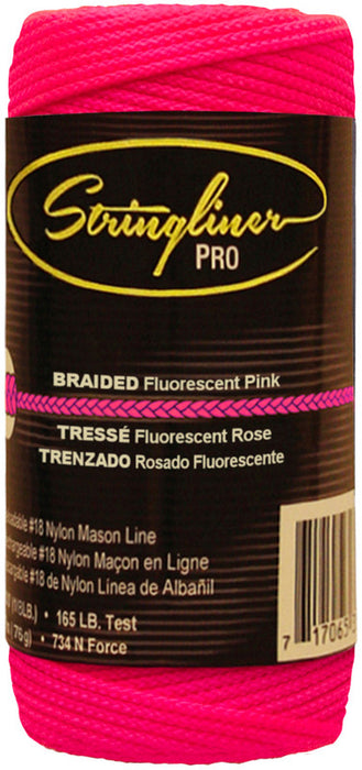 US TAPE CO 35762 1000' BRAID FLUERESCENT PINK LINE ROLL