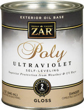 ZAR 1QT GLOSS Ultra Fast Drying Exterior Polyurethane