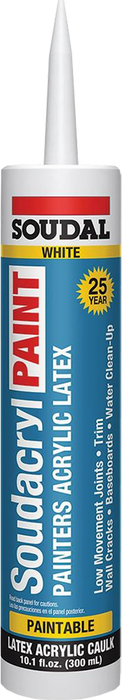 Soudal 146729 Soudacryl 10.1oz White 25 Yr Painter's Acrylic Latex Caulk  (CASE of 12)