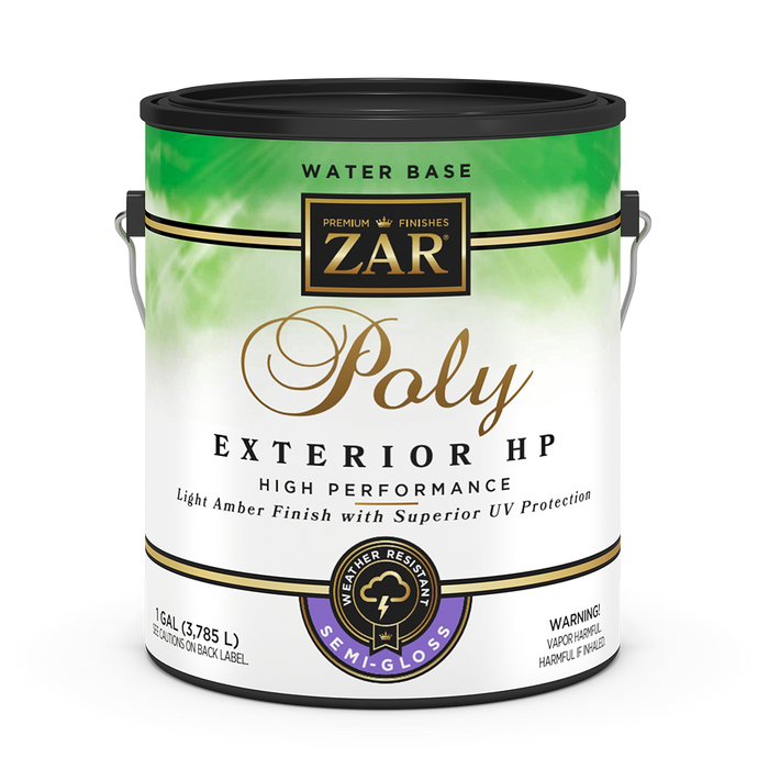 ZAR 1QT GLOSS Exterior Water Based Polyurethane