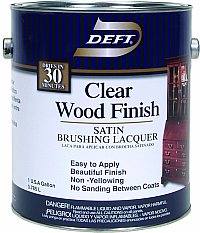 DEFT / ProLuxe Clear Wood Finish Brushing Lacquer SATIN/ 1 Gallon