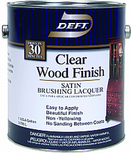 DEFT / ProLuxe Clear Wood Finish Brushing Lacquer SATIN/ 1 Gallon